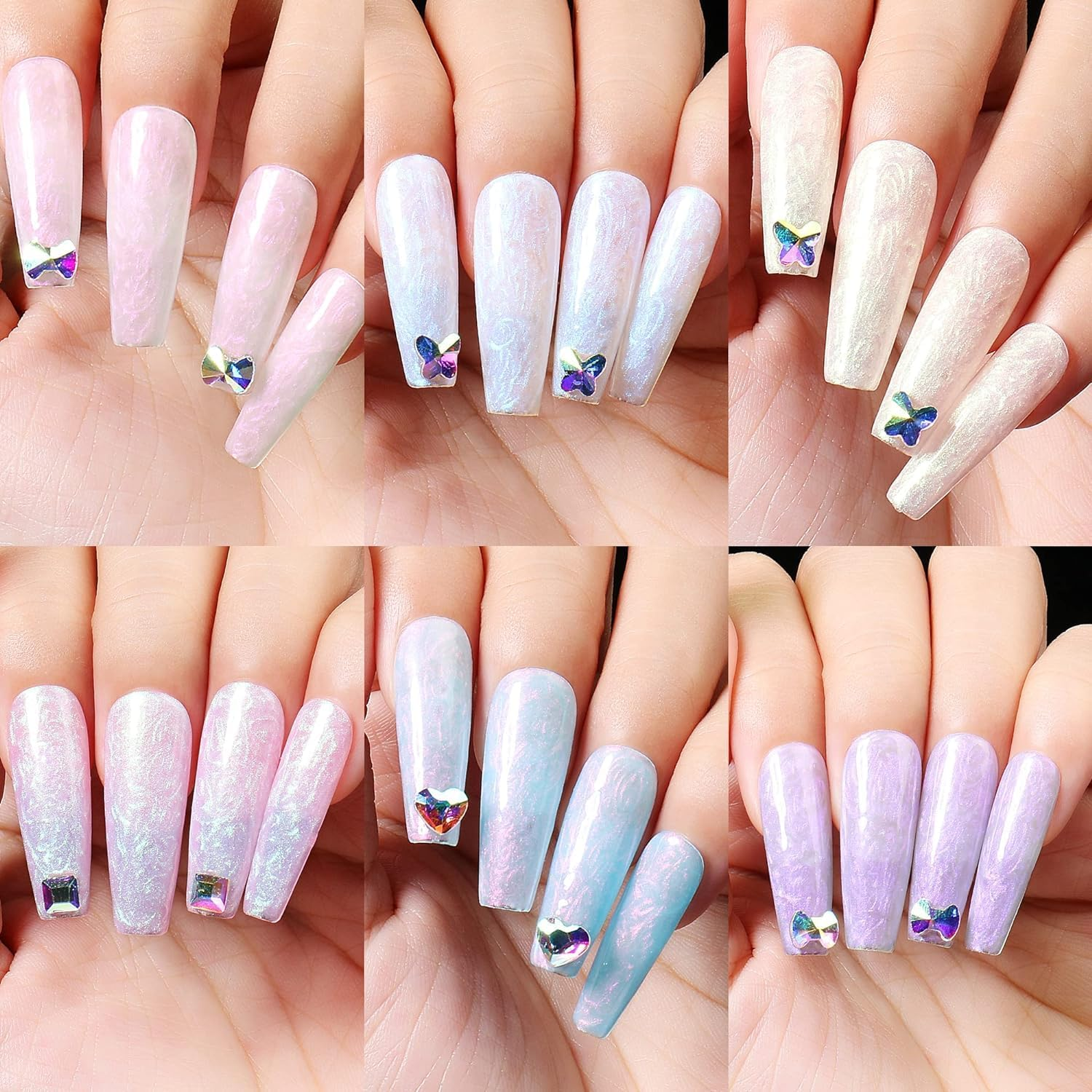 AIMEILI 8 in 1 Builder Nail Gel Set, 6Pcs Sheer Color Hard Gel Builder Base Nail Strengthening Gel Nail Extension False Nail Tips Glue Gel in a Bottle, UV LED Gel Polish 8ML Kit 35 Cruelty-Free & Vegan image number 6