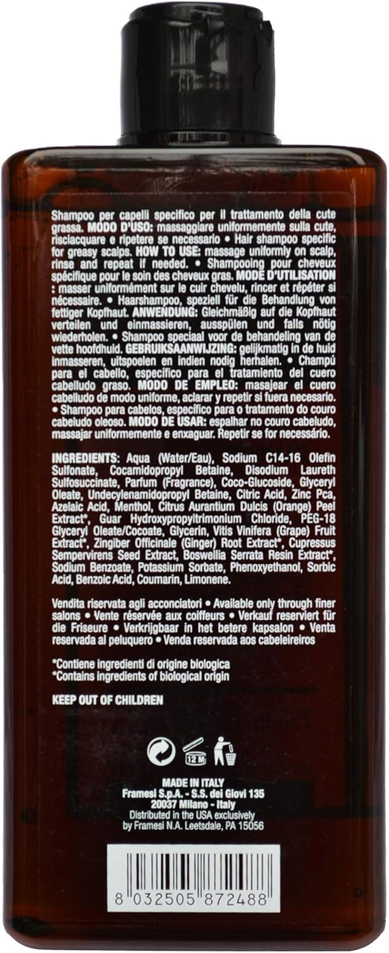 Framesi Barber Gen Rebalancing Scalp Shampoo, 8.4 Fl Oz image number 1