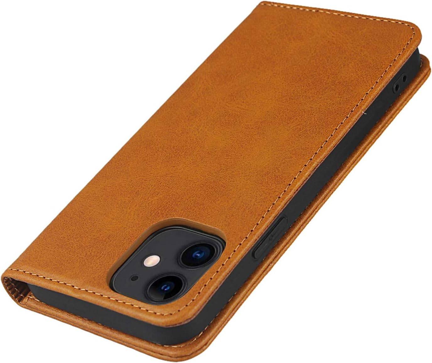 FROLAN for Iphone 12 Mini Wallet Case with Card Holder, Premium PU Leather Credit Slot Flip Folio Book Drop Protection Shockproof Phone Cover for Iphone 12 Mini 5.4 Inch - Light Brown image number 6
