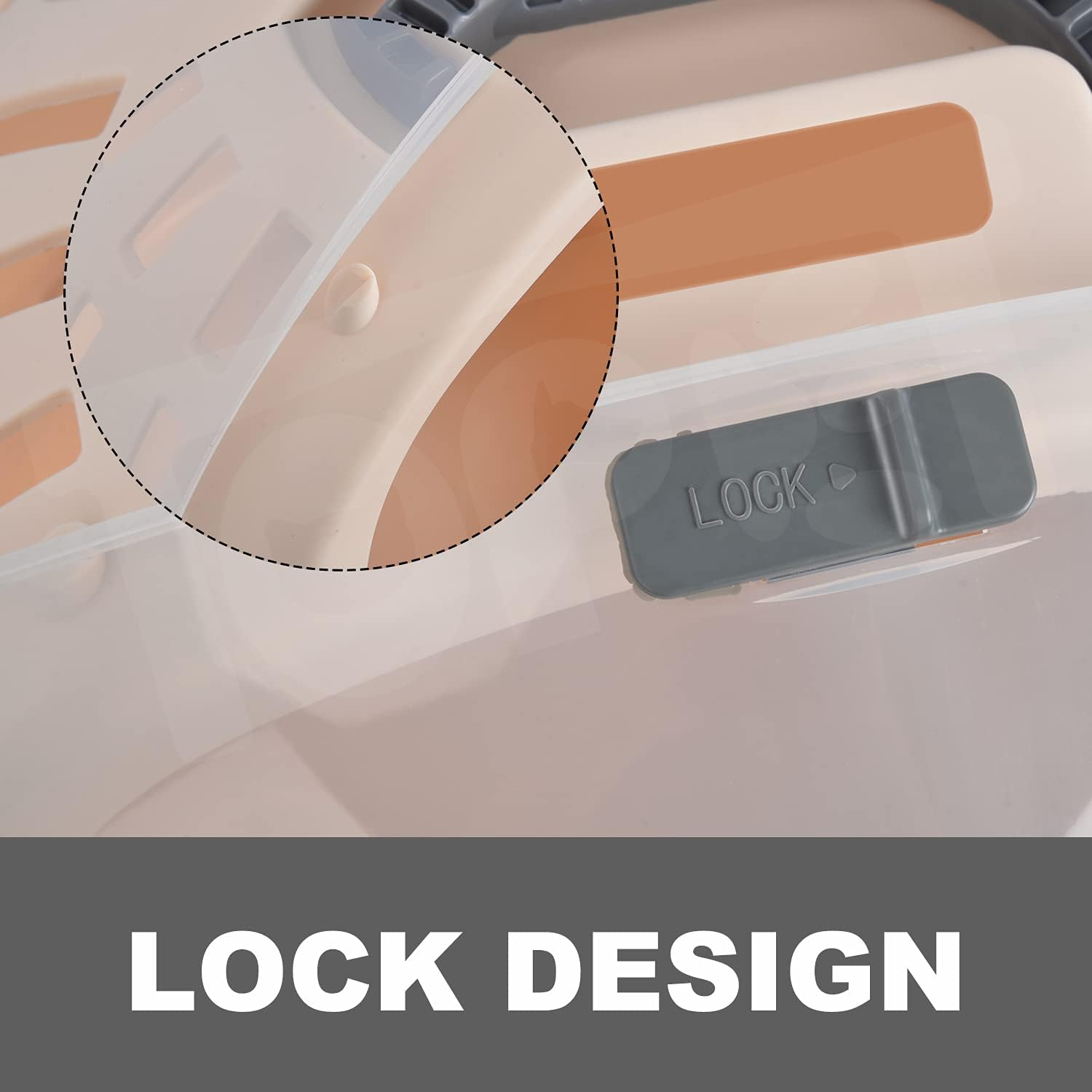 Truepal Pet Carrier Portable Cat Carrier Pet Cave,Pet Basket, Soft Cosy Cage Cat House Cat Bed Waterproof Non-Slip Bottom W/Nest Bed Locking Cover for Dogs and Cats image number 6