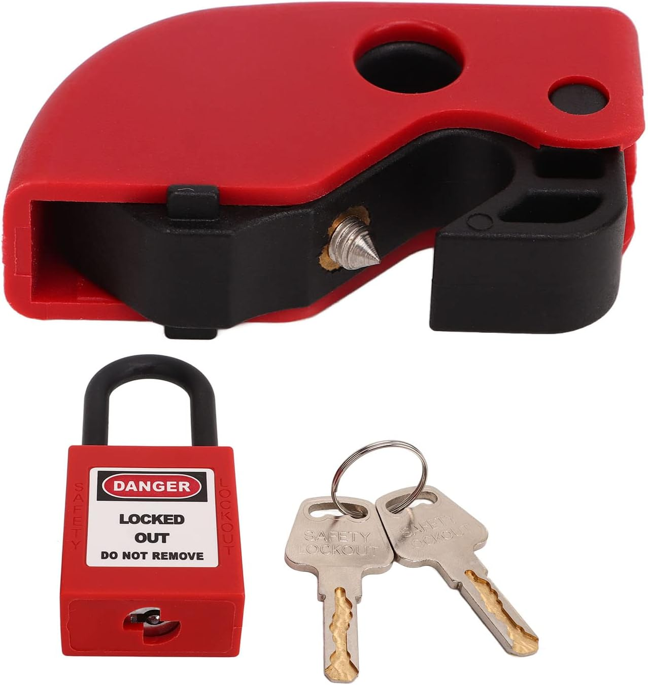 Circuit Breaker Lockout Device, Universal Compact Lockout Tagout Breaker Lock Safe Simple Installation Circuit Breaker Lockout Set for Industrial, Chemical, Electric Power