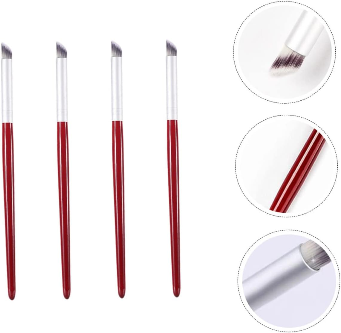 SOESFOUFU 4Pcs Nail Art Brush Acrylic Painting Nail Painting Tools for Manicure Easy to Hold for Professional DIY Nail Art Lovers for Salons Home Use image number 3