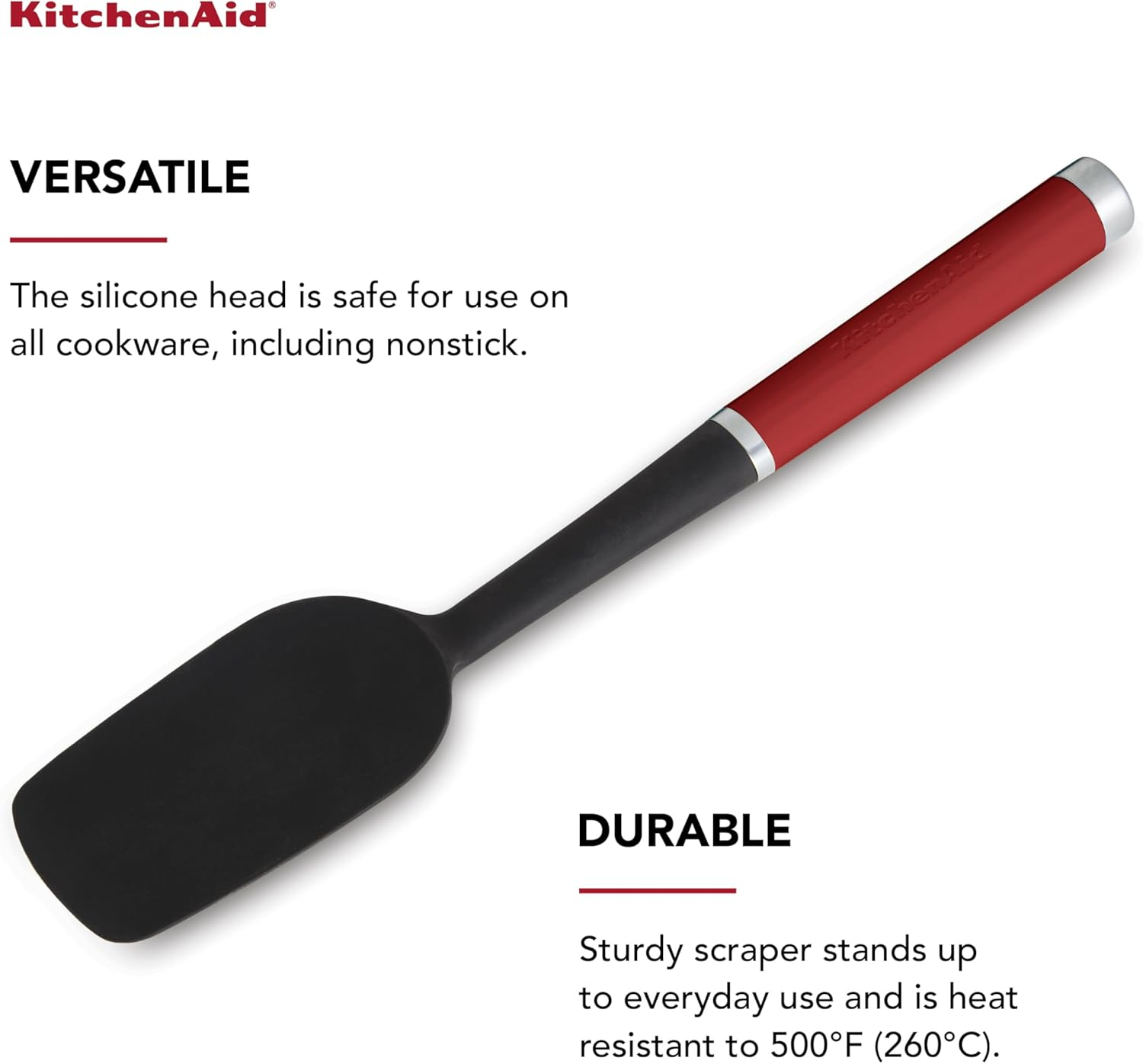 Kitchenaid Classic Spoon Spatula Silicone Empire Red image number 1