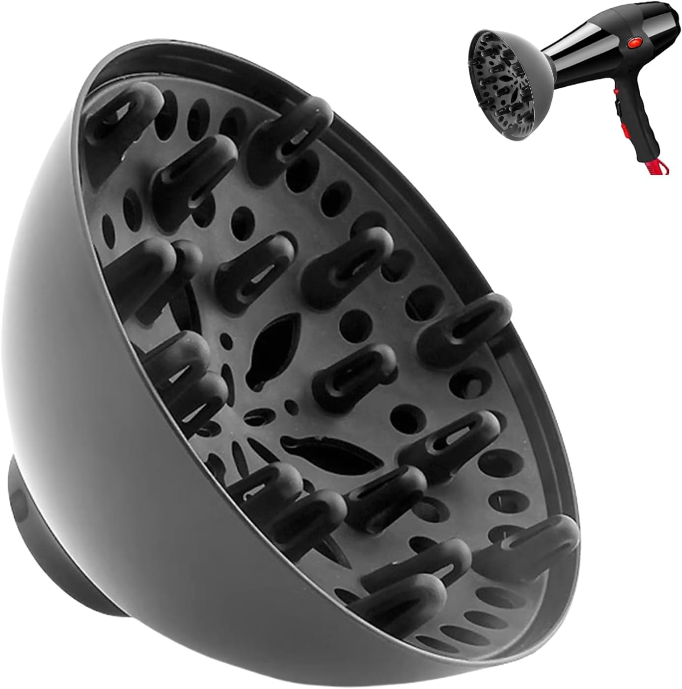 Diffuser Attachment for Hair Dryer, Hair Dryer Diffuser, Beauty Care Supplies for Summer Morning Vacation Spa Travel Night Day Heat Drying Straight Wavy Natural Wave image number 2