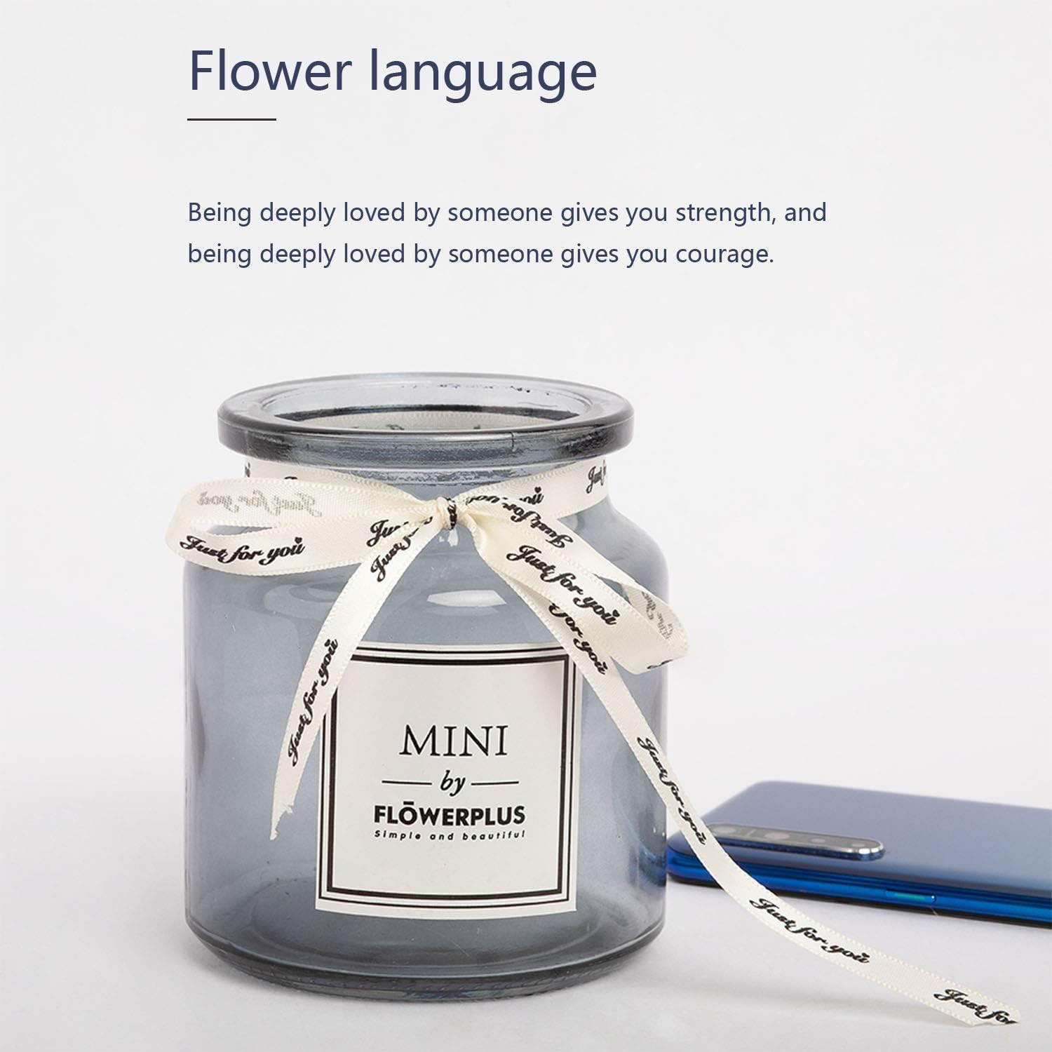 Artificial Flowers with Vase, Hydrangea Hand Bouquet and Vase, Ins Style Artificial Flower Set, Suitable for Living Room, Dining Table, Office, Wedding, Hotel Banquet Home Decoration. (Blue) image number 6