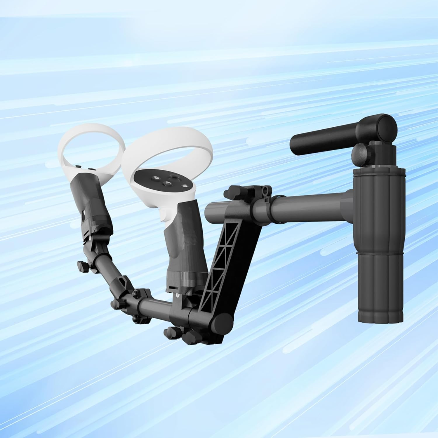 Gun Stock for Quest 2, Compatible with VR Quest2 Controller Grips for Enhance Stability and Control Magnetic Stock Rifle Adapter (Black for Quest2) image number 1