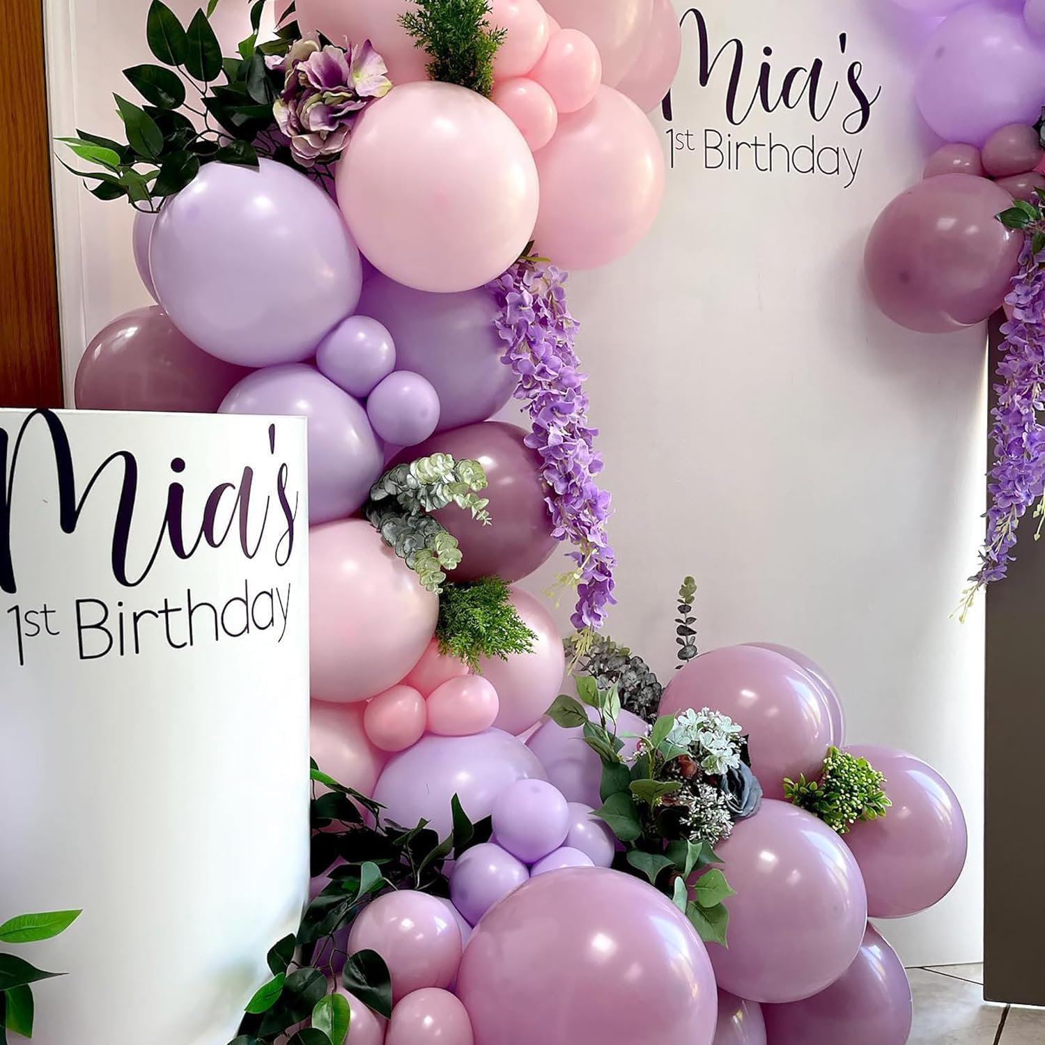 Butterfly Balloons Arch Garland Kit, 126 Pcs Purple Light Pastel Purple Balloons with Lavender Lilac Foil Butterfly for Girl'S Birthday Baby Shower Wedding Mother'S Day Valentines Party Decorations