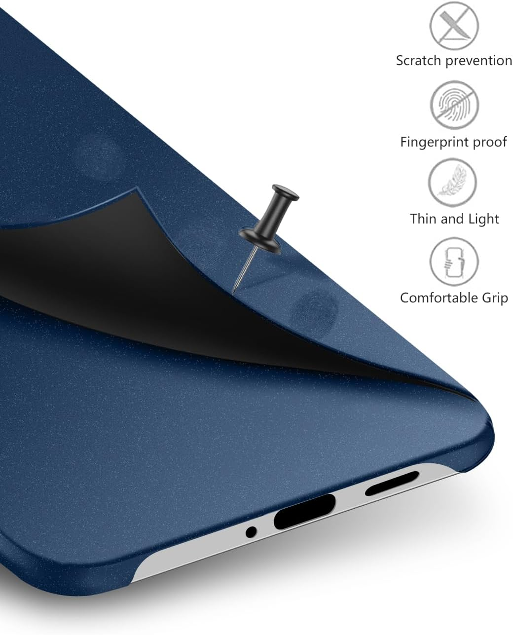 Bastmei for Google Pixel 10 Pro/Pixel 10 Case, Minimalist Phone Cases Extremely Light Ultra-Light Super Slim Thin Camera Protection Hard PC Cover for Pixel 10/10 Pro Matt Case (Gravel Blue) image number 5