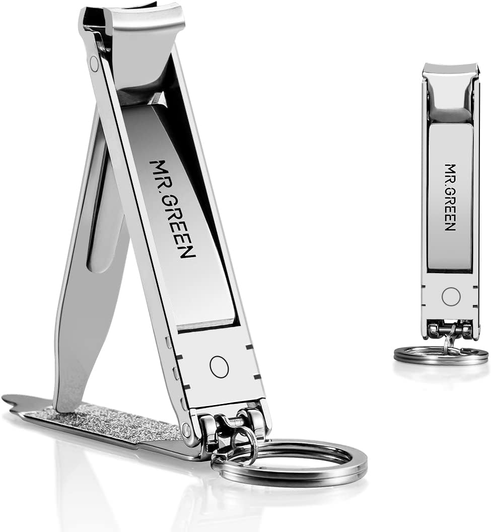 MR.GREEN Collapsible Nail Clippers Small and Thin Portable Travel Nail Scissors Cutter Stainless Steel Manicure Tools with Nail Files (Eco-Packaging) image number 3