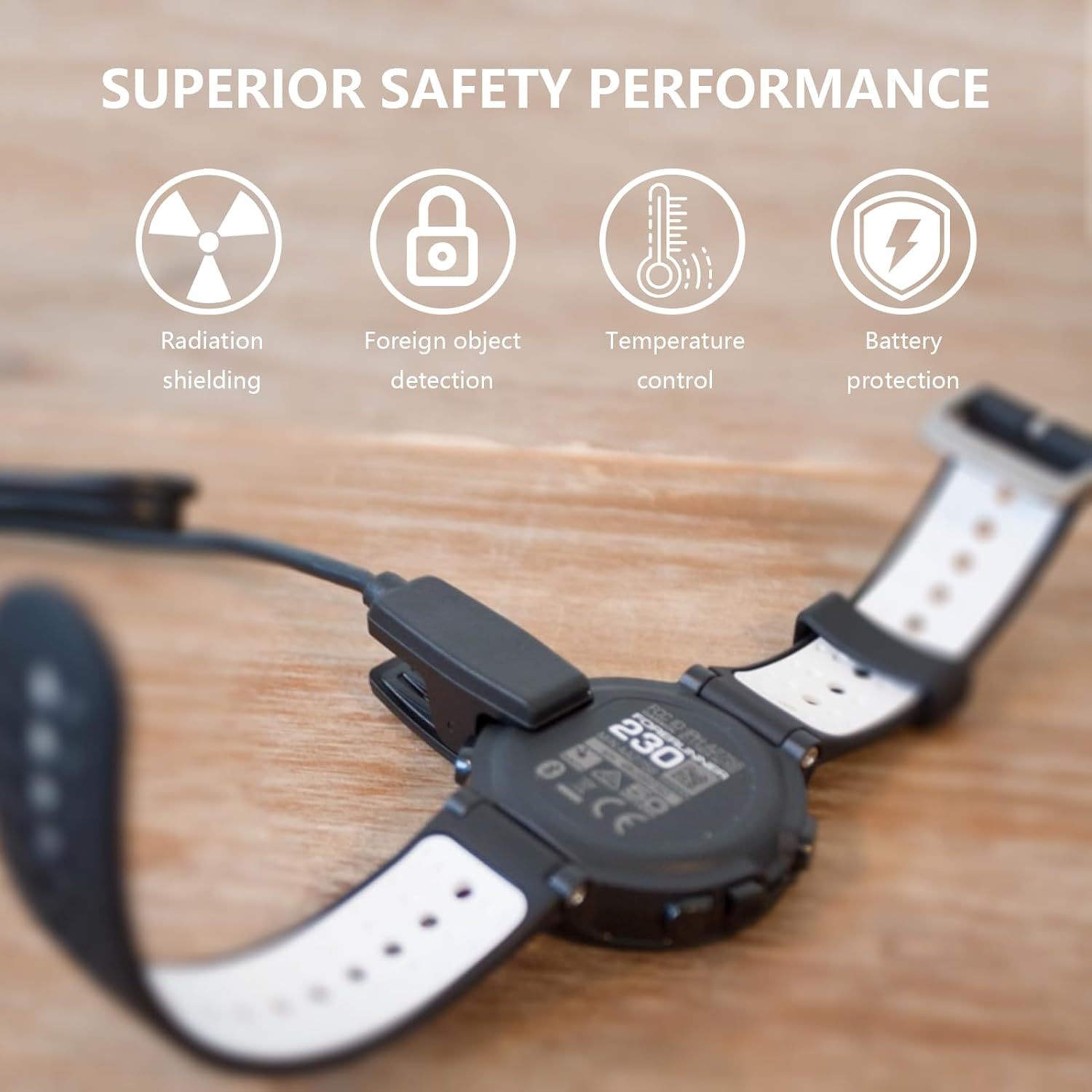 VANCLE Charger for Garmin Forerunner 735XT 235 35 64 230 630 645/645 Music, 1M/3.3Ft USB Fast Charging Cable for Garmin Approach S20/G10, Vivomove Hr/Lily Smartwatch (1, 100CM) image number 6