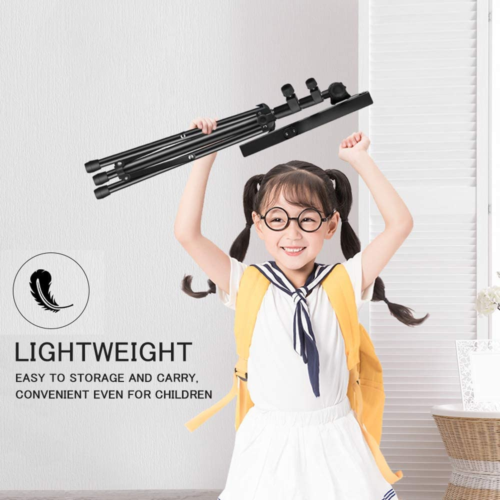 ENNBOM 2-In- 1 Music Stand Portable Folding Sheet Music Stand Adjustable Music Sheet Clip Professional Music Sheet Holder with Carry Bag (Pack of 1) image number 3