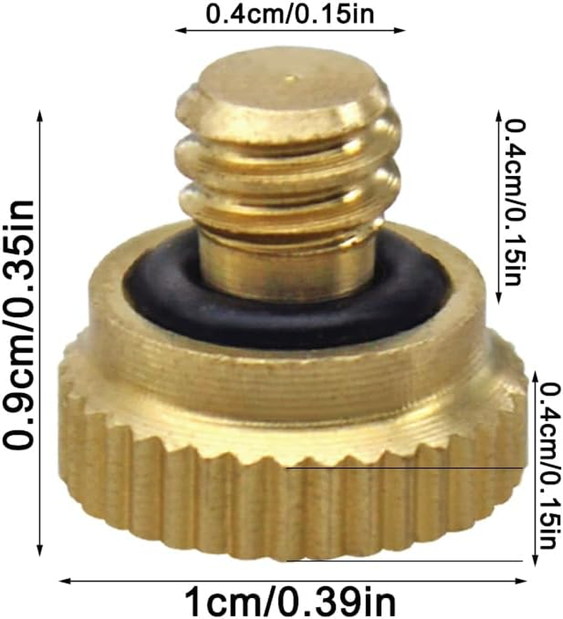 Yucool 3/16 Outdoor Cooling System Misting Nozzles Brass, Screw Threaded Brass Misting Nozzle Plug for Outdoor Cooling Systems, Protecting Faucets image number 5
