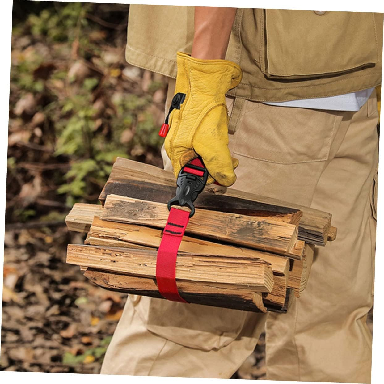 ROMISBABA 2Pcs Nylon Buckle Straps Camping Packing Tie Belts 1.5M Outdoor Adjustable Bundling Straps for Luggage Backpacks Travel Gear image number 3