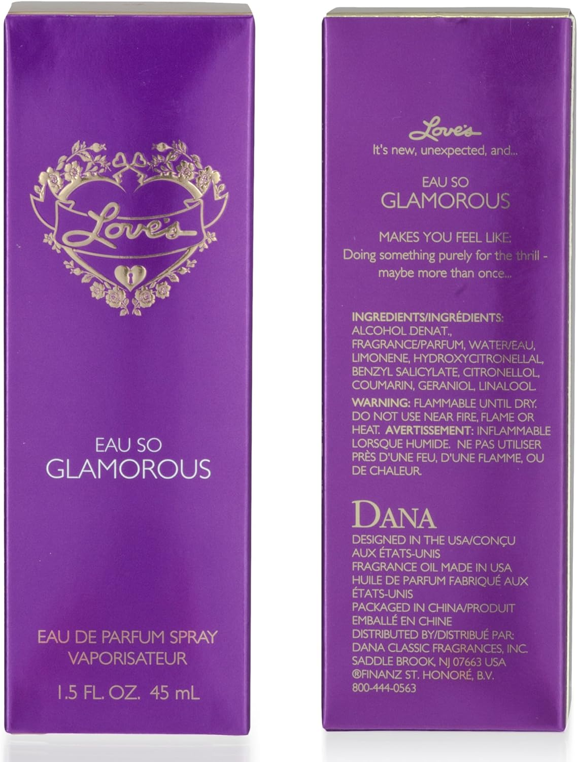 Dana Love'S Glamorous Eau De Perfume Spray for Women, 45 Ml image number 3