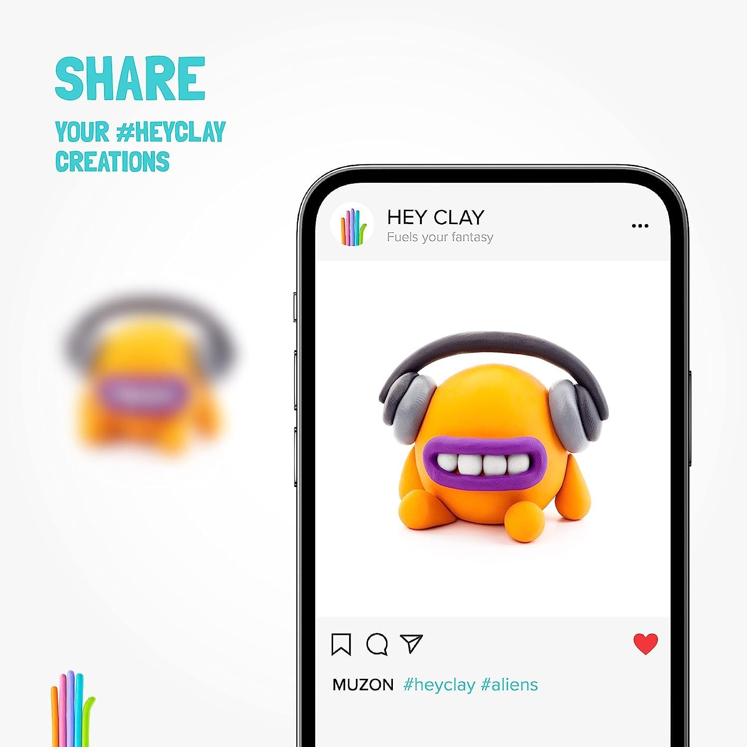 HEY CLAY Farm Birds Air Dry Clay Set 6 Cans Modelling Kit & Interactive App Instructions &ndash; Creative Set for Kids Ages 4-8 (6 Cans) image number 1