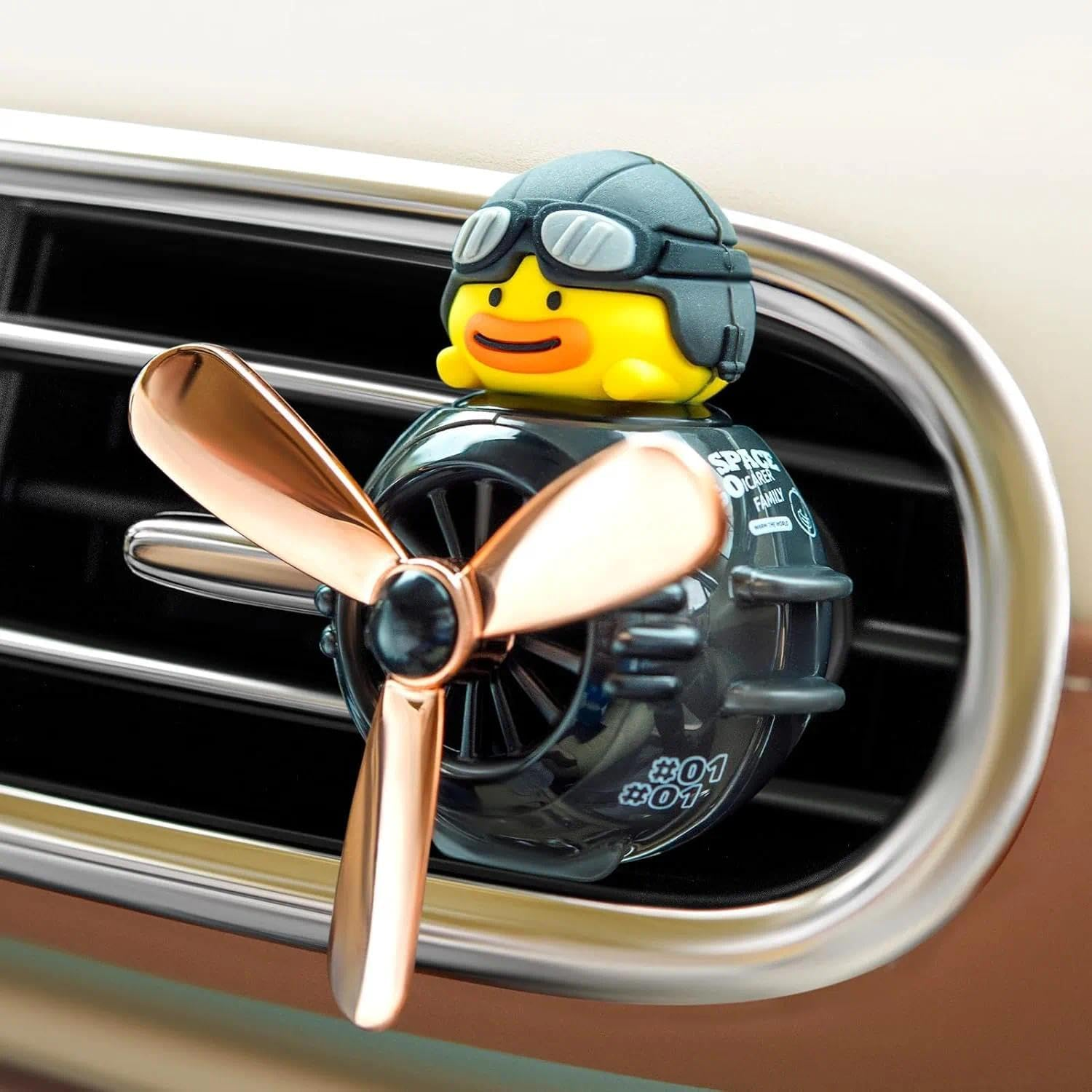 Cute Car Air Freshener Diffuser, Rotating Propeller Cartoon Air Outlet Fan, Creative Automotive Perfume Decoration for Cars Ruibex