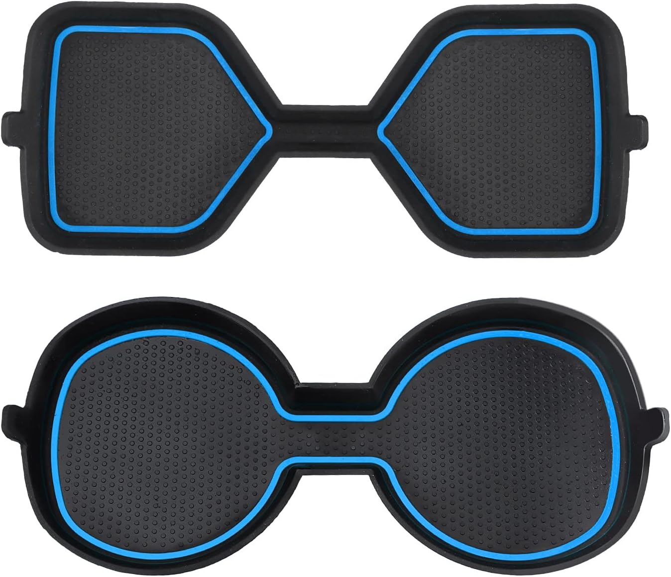 Auovo 3D Cup Holder Inserts for Toyota RAV4 Accessories 2025 2024 2023 2022 2021 2020 2019 Silicone Center Console Cup Holder Coaster Liner Mat Pad Interior Trims (Blue, 2Pcs Kit) image number 2