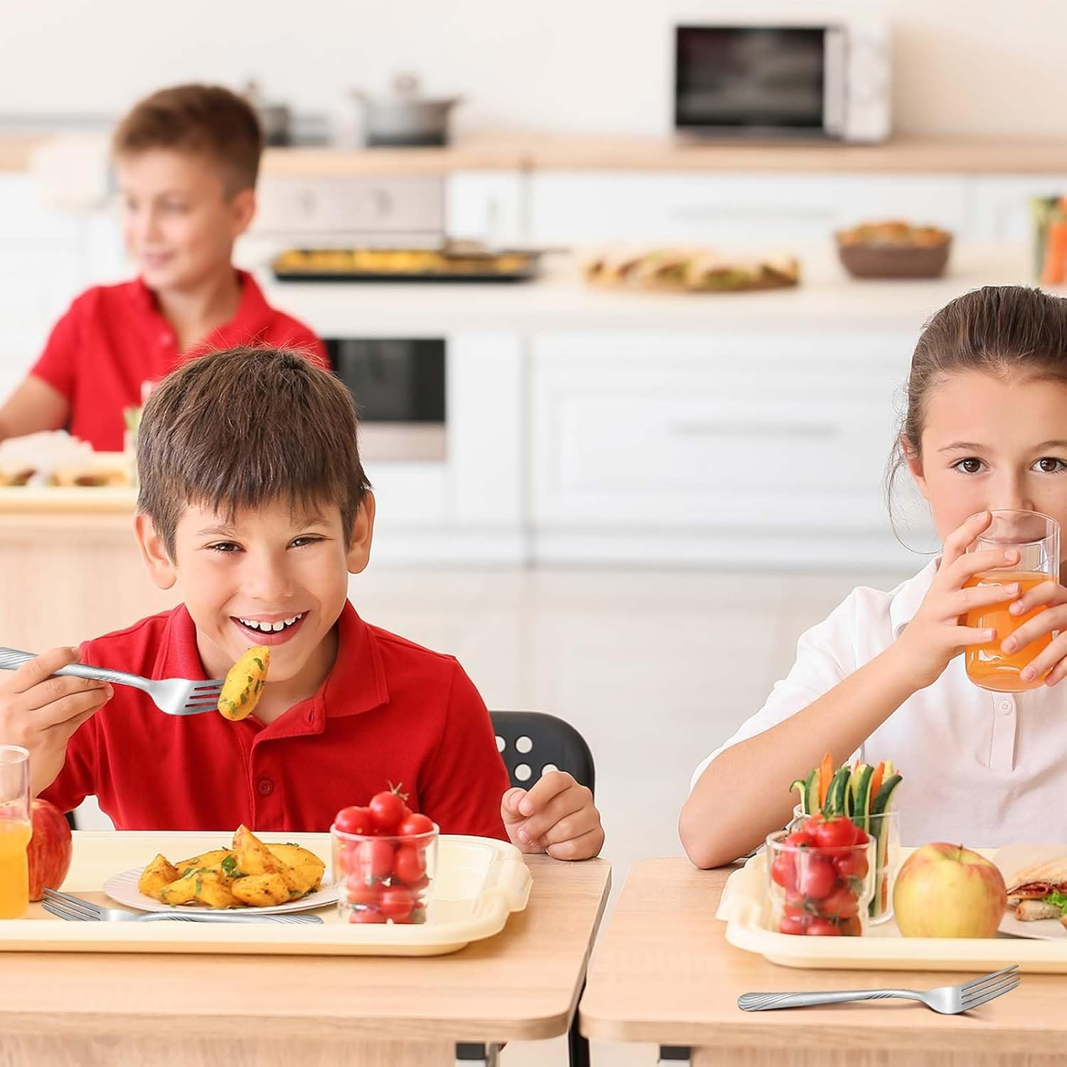 Yiyiring 50 Pieces Stainless Steel Forks Silverware Set 6.7 Inches Dinner Flatware Salad Forks Bulk Mirror Polished, Dishwasher Safe, Use for Home, Kitchen and Restaurant image number 1