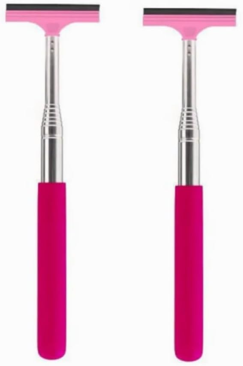 2 Pcs Mini Squeegee for Car Mirror, Windshield Squeegee Long Handle,Car Window Squeegee