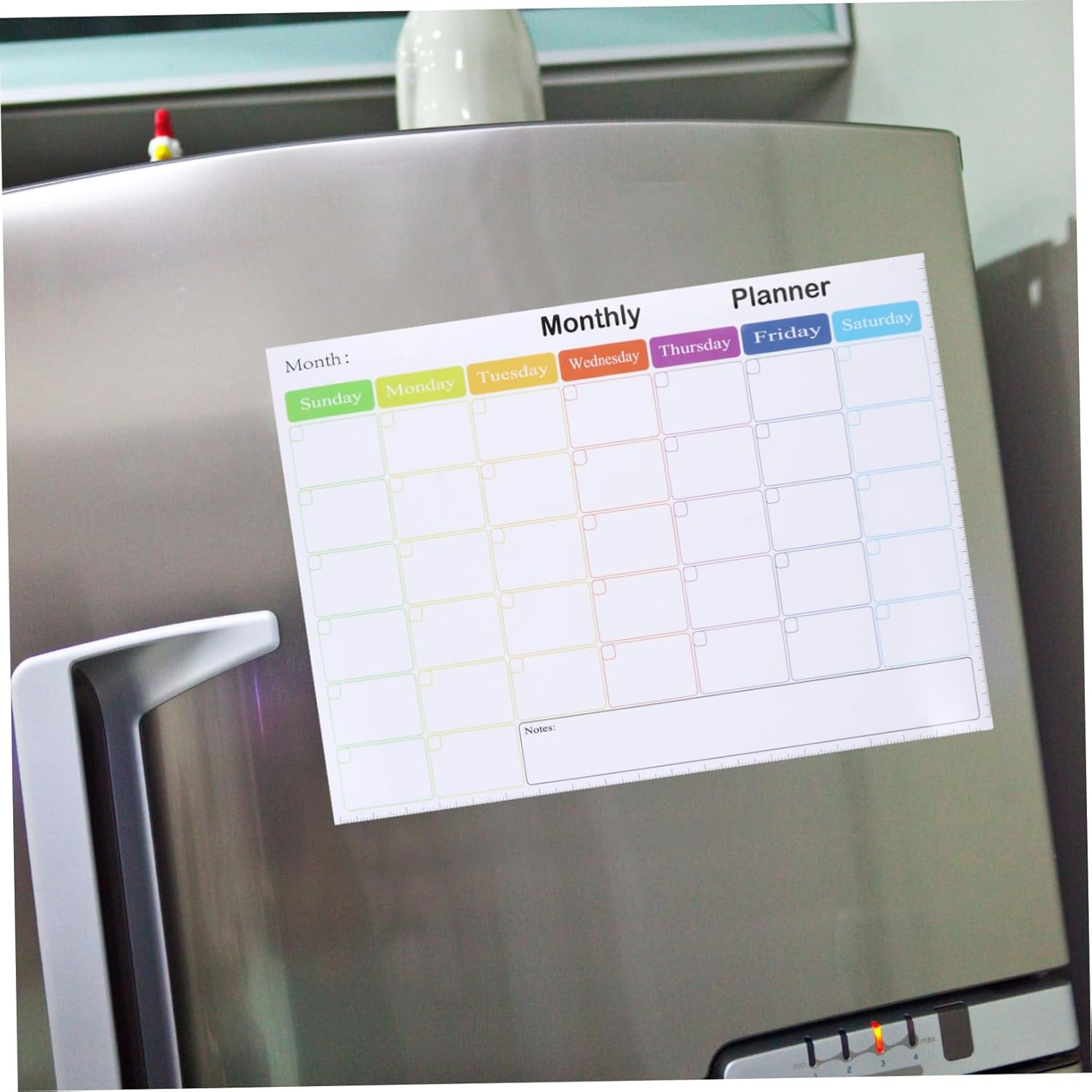 OFFSCH Fridge Schedule Sticker A3 Erasable Magnetic Calendar Family Organizer Magnetic Message Board Easy to Use image number 1