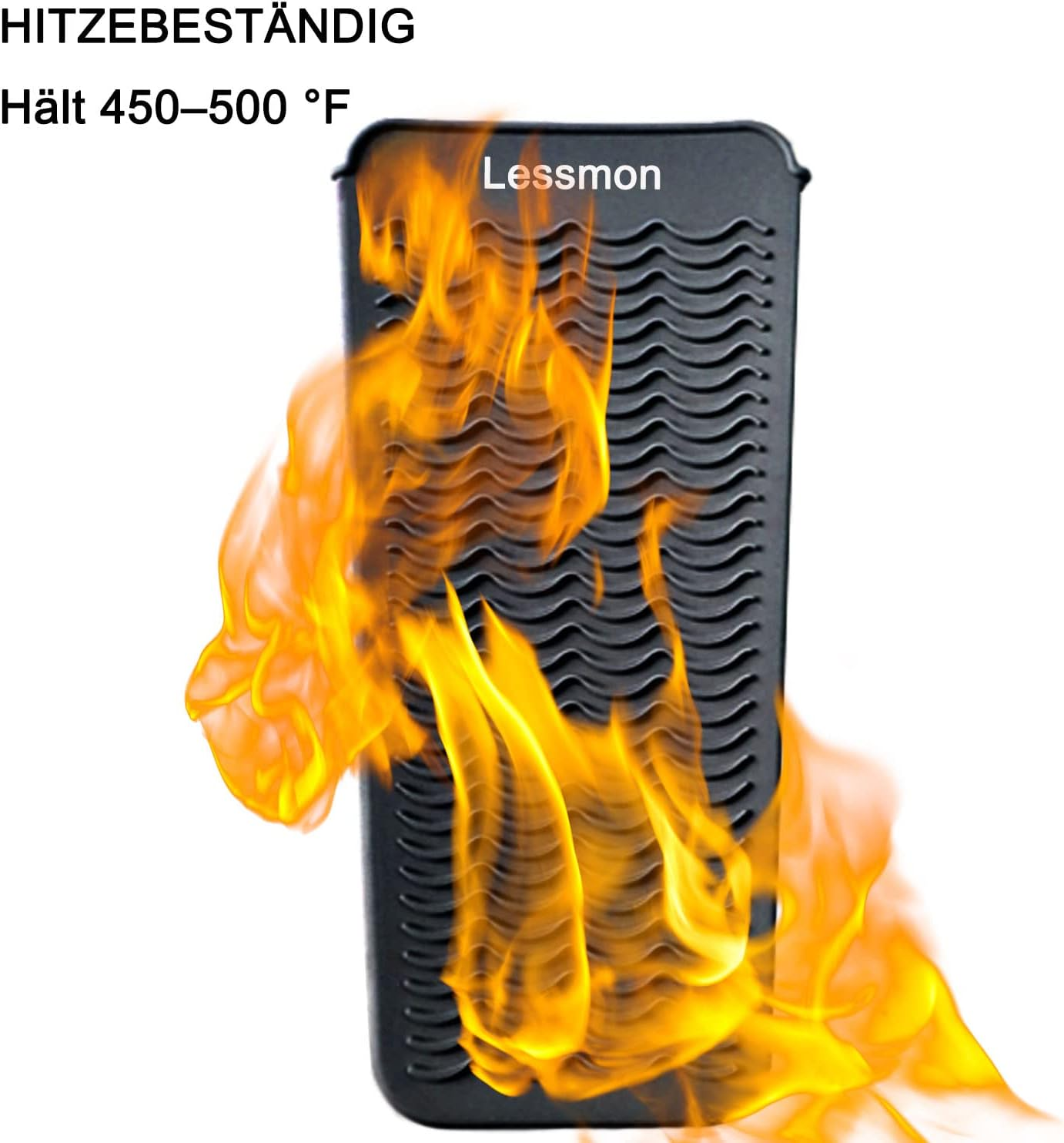 Heat-Resistant Silicone Mat Bag, Mat Cover for Curling Irons, Straighteners, Straighteners and Other Hot Hair Tools, Height 28.5 Cm and Width 14 Cm, Black