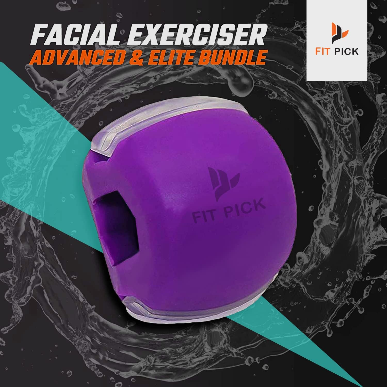 FIT PICK Pro Jawline Exerciser Tool Men&Women,Tones Face,Jaw&Neck,Jaw Exerciser Help Defines Jawline,Jawline Exerciser Helps Reduce Craving Stress Jaw Liner Tools for Men&Women,Jawline Shaper image number 1