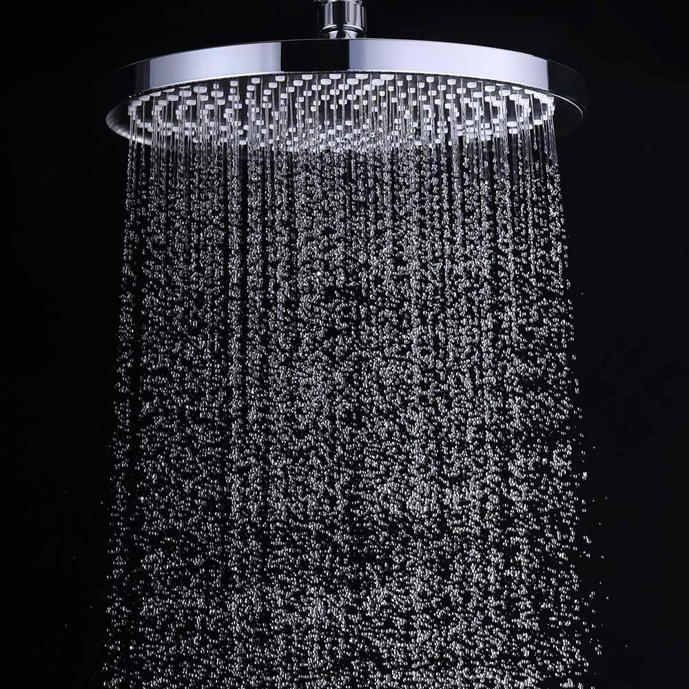 Decaura WELS round Overhead Rain Shower Head Large Adjustable 10 Inch Rainfall Shower Head (Chrome) image number 2