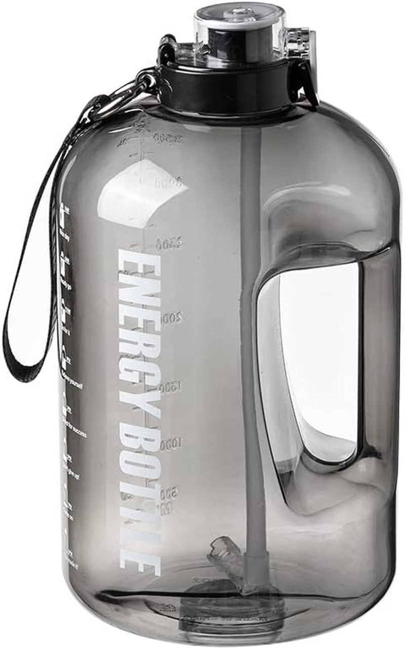 1 Gallon Water Bottle with Times to Drink - 128 Oz Sports Water Bottle with Straw - Motivational Gym Water Jug image number 5