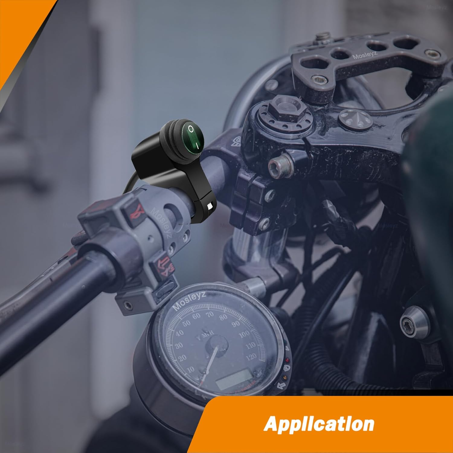 ATV Light Switch 12V Waterproof Aluminum Alloy Motorcycle Handlebar Switches for Motorcycle ATV UTV- Fits 7/8" Handlebars (22Mm) Green 1 Piece image number 6