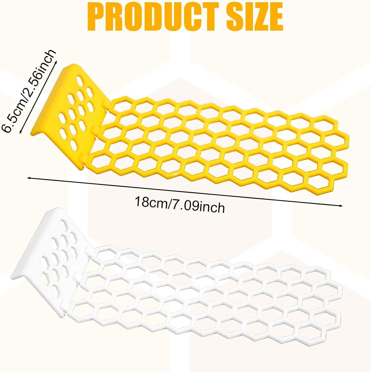 2 Pack Floating Bee Ladder Use for Bee Cups for Garden, Bee Insect Waterer Outdoors,Bee Butterfly Floating Ladder Drink Water Stations,Bee Water Catcher for Thirsty Pollinators (Yellow+White)