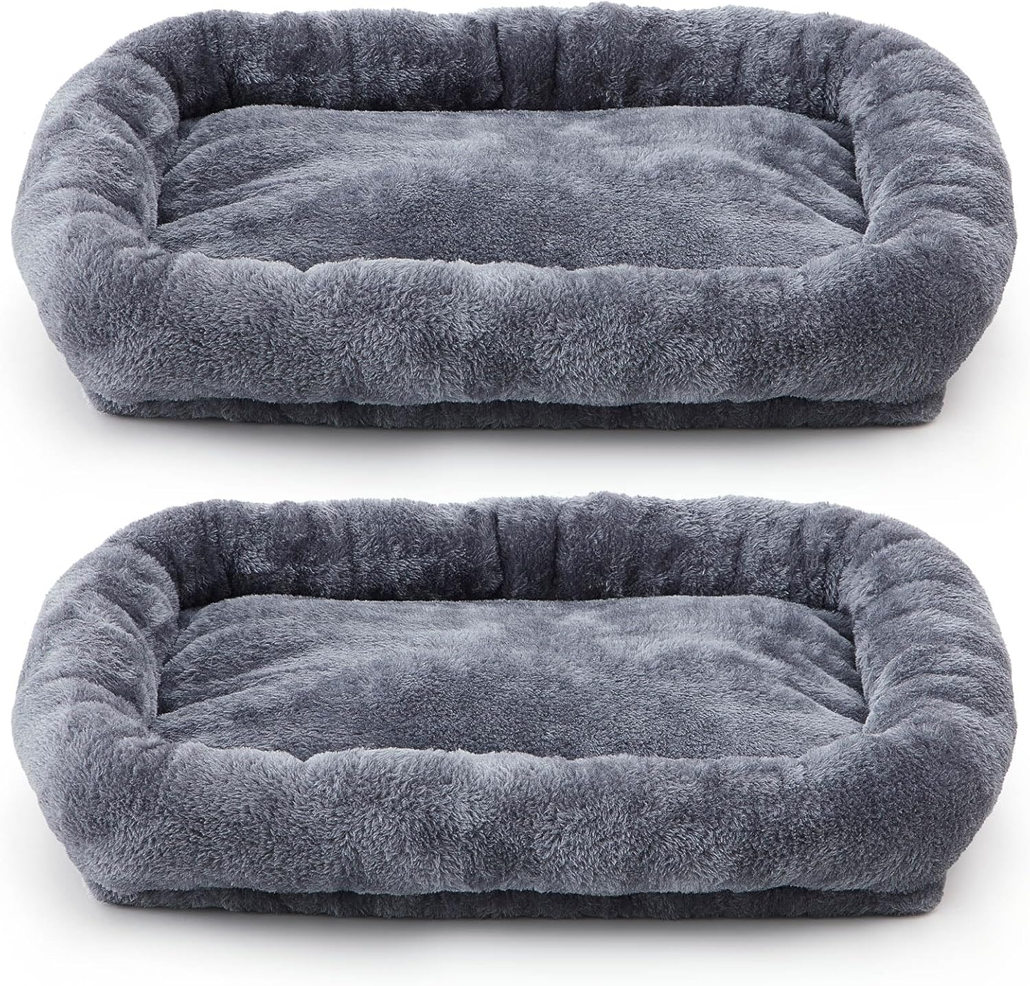 Abbylike 2 Pcs Cat Tree Tower Replacement Parts Grey Bed Cover with Elastic Band Removable Washable Padding for Platform Perch Shelves, Only Cover, Cat Tower Cushions Accessories(15.7 X 11.8 Inch) image number 3