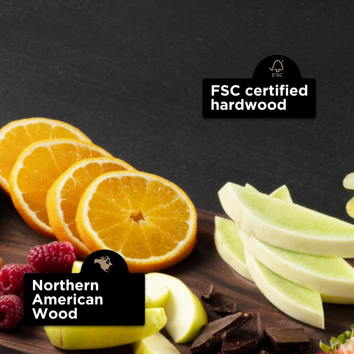 Live Edge Hardwood Charcuterie Board - Walnut Face Grain Charcuterie Board Serving Platter and Cutting Board - Combine Rustic Charm with Modern Elegance - 24X9X1 Inches