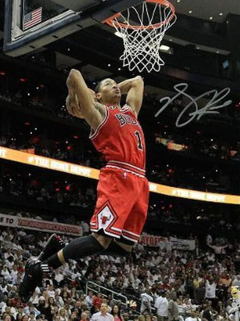 Derrick Rose NBA Chicago Bulls Basketball Signed Autographed Photo Poster Memorabilia A4 210X297Mm