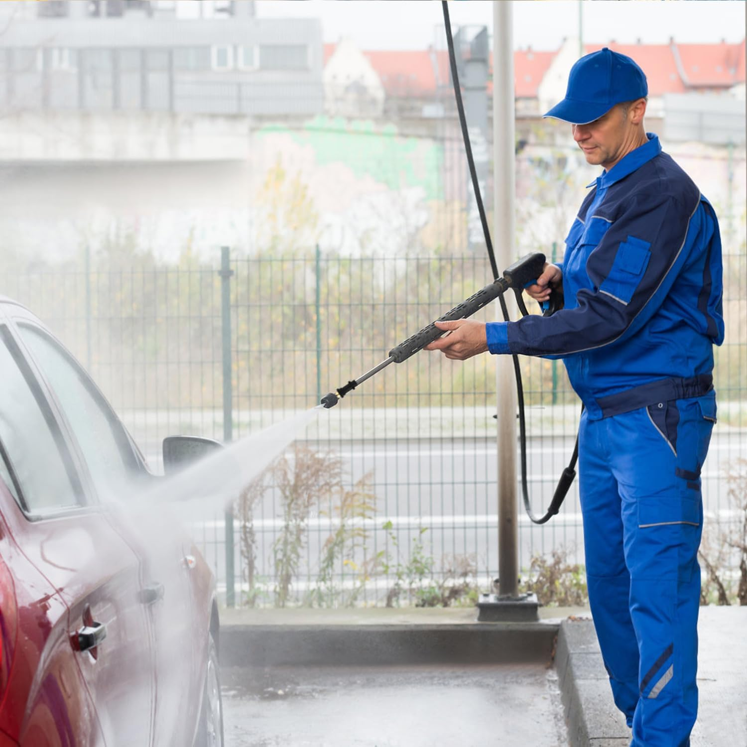 Gosknor Pressure Washer Adapter, 1/4 Inch High Pressure Cleaning Adapter with 5 Power Washer Spray Nozzle Tips Quick-Connect Pressure Washer Replacement Compatible with Karcher Pressure Washer image number 4