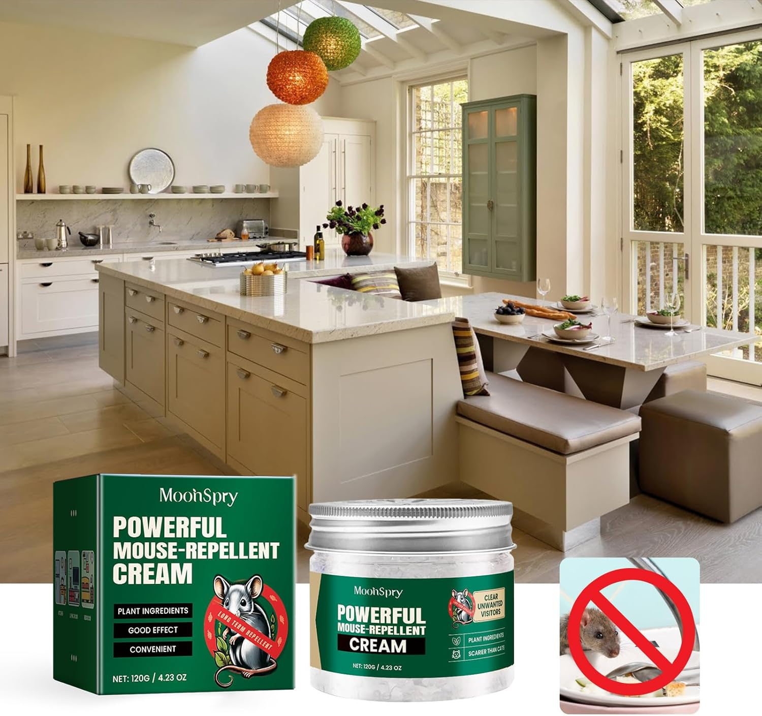 Animal Repeller,Rodent Repellent Cream, Powerful Mice Repellent,（2Pcs） image number 1