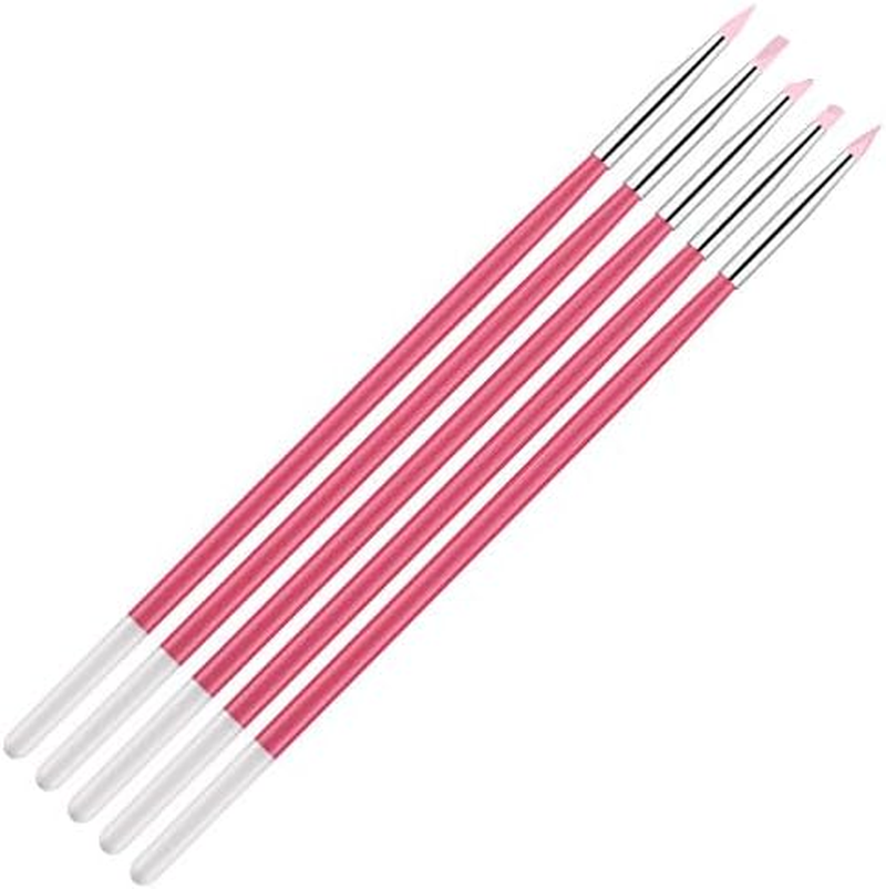 5Pcs/Set Silicone Nail Art Pen Brush Wood Carving Emboss Hollow Pottery Sculpture Shaping Dotting DIY Manicure Tools 18Cm Zhengpingpai image number 4