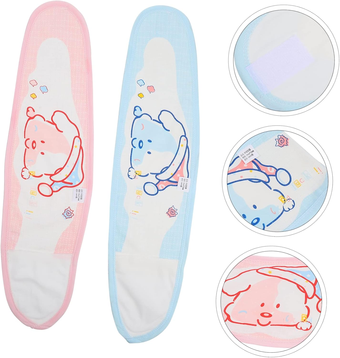 Outanaya 2Pcs Cotton Belly Bands Newborn Navel Band Belly Swaddle Wrap for Newborn Essential image number 5