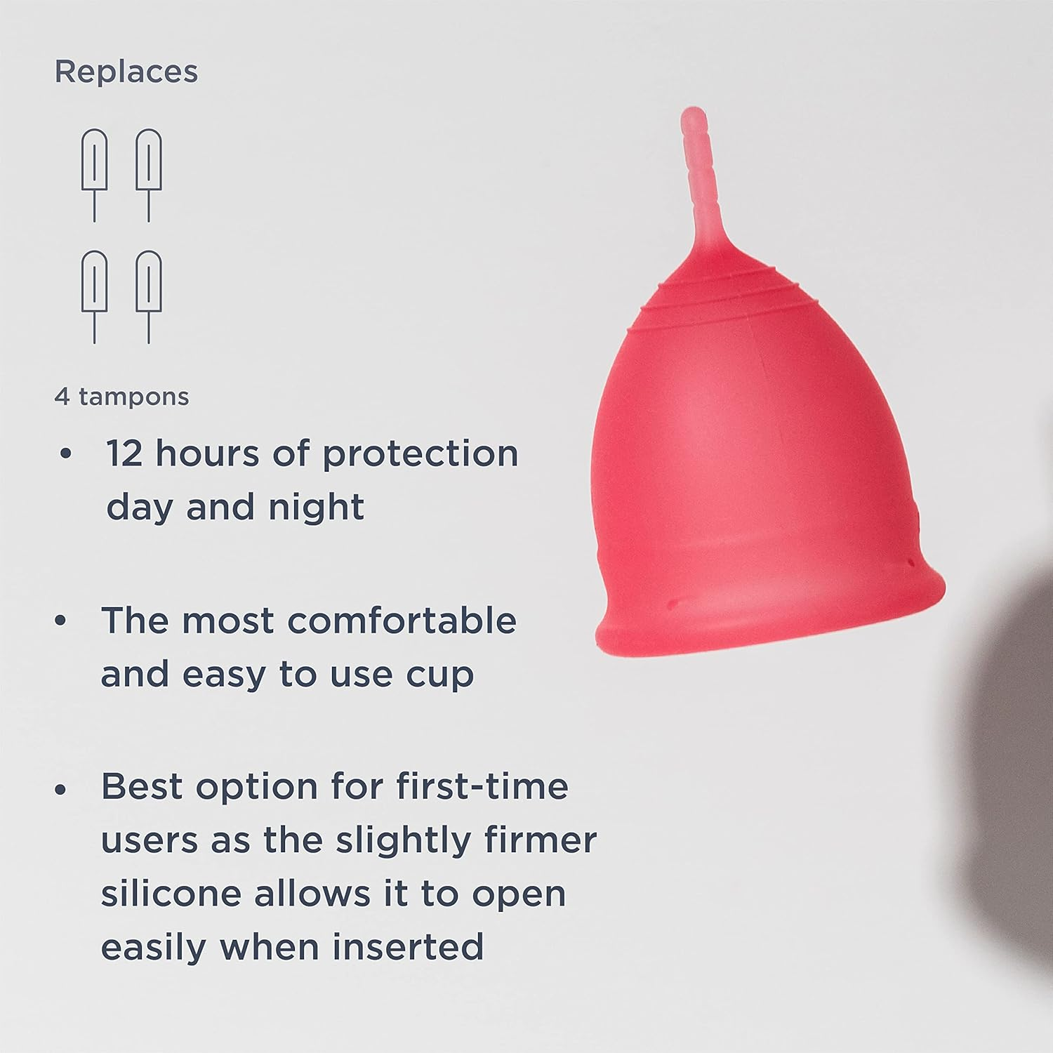 Saalt Menstrual Cup - Premium Design - Most Comfortable Period Cup - #1 Active Cup - Wear for 8 Hours - Soft, Flexible, Reusable Medical-Grade Silicone image number 2