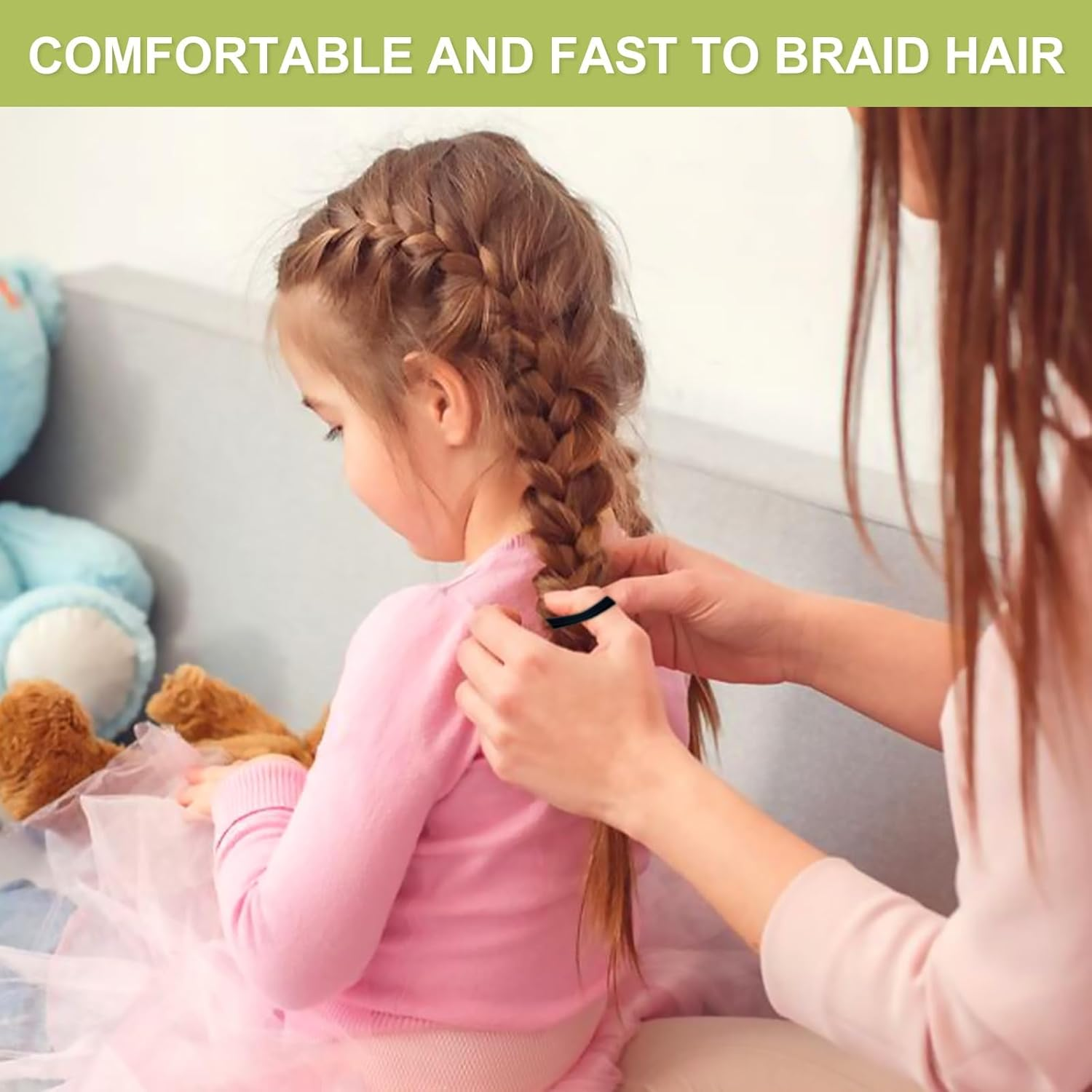 Hanyousheng Pack of 200 Elastic Hair Bobbles Small Hair Bobbles Girls Mini Hair Scrunchies Black Ponytail Holder Perfect for Children, Babies, Little Girls, Black