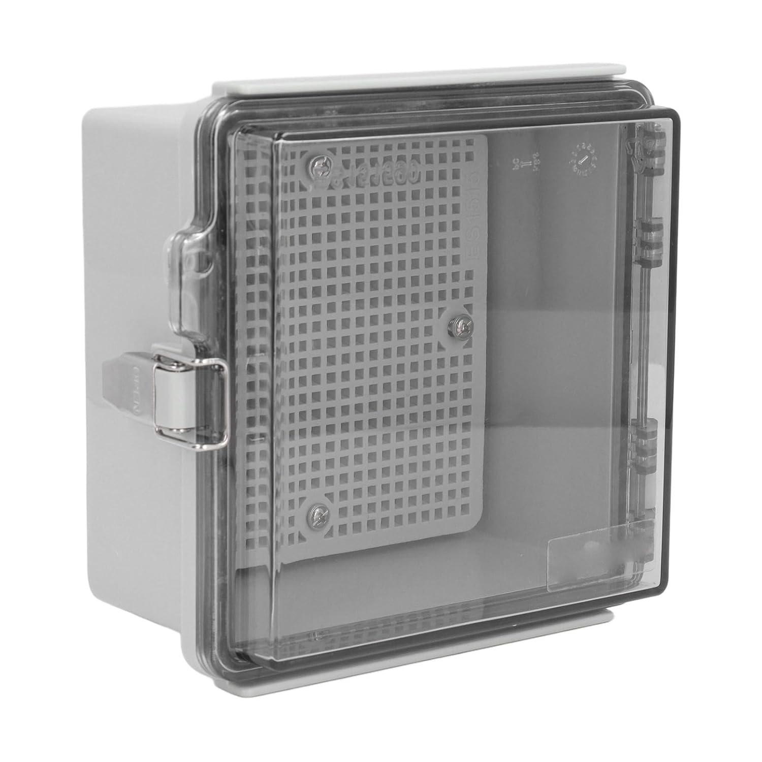 Waterproof Junction Box,Abs Plastic IP67 Enclosure with Stainless Steel Latch, Easy Installation Grid Mounting Plate, for Home Projects