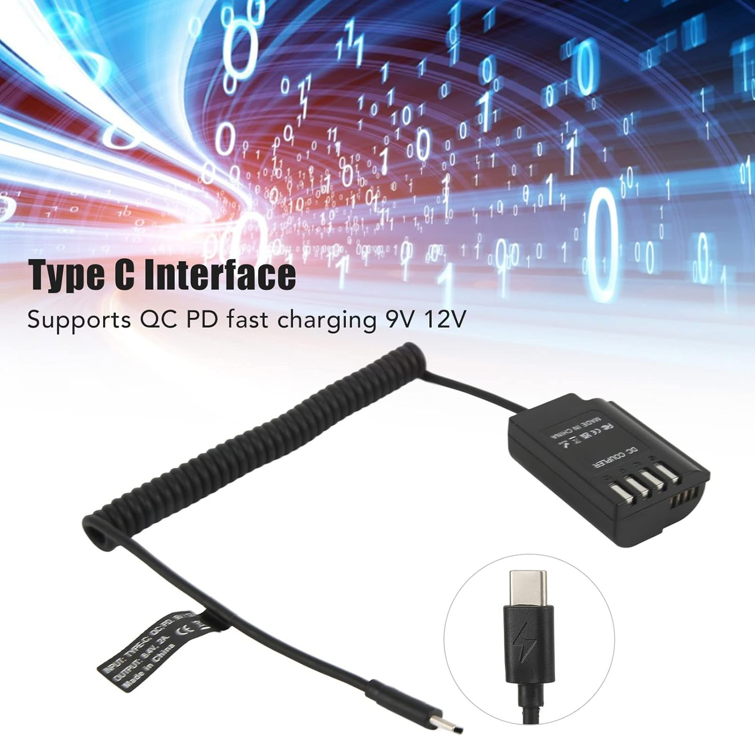 DMW DCC17 DC Power Adapter Power Connector DC Coupler DMW BLK22 Dummy Battery Power Supply Kit Type C Interface for Lumix S5 DCS5 DCS5K GH5M2 GH6 Digital Camera image number 5