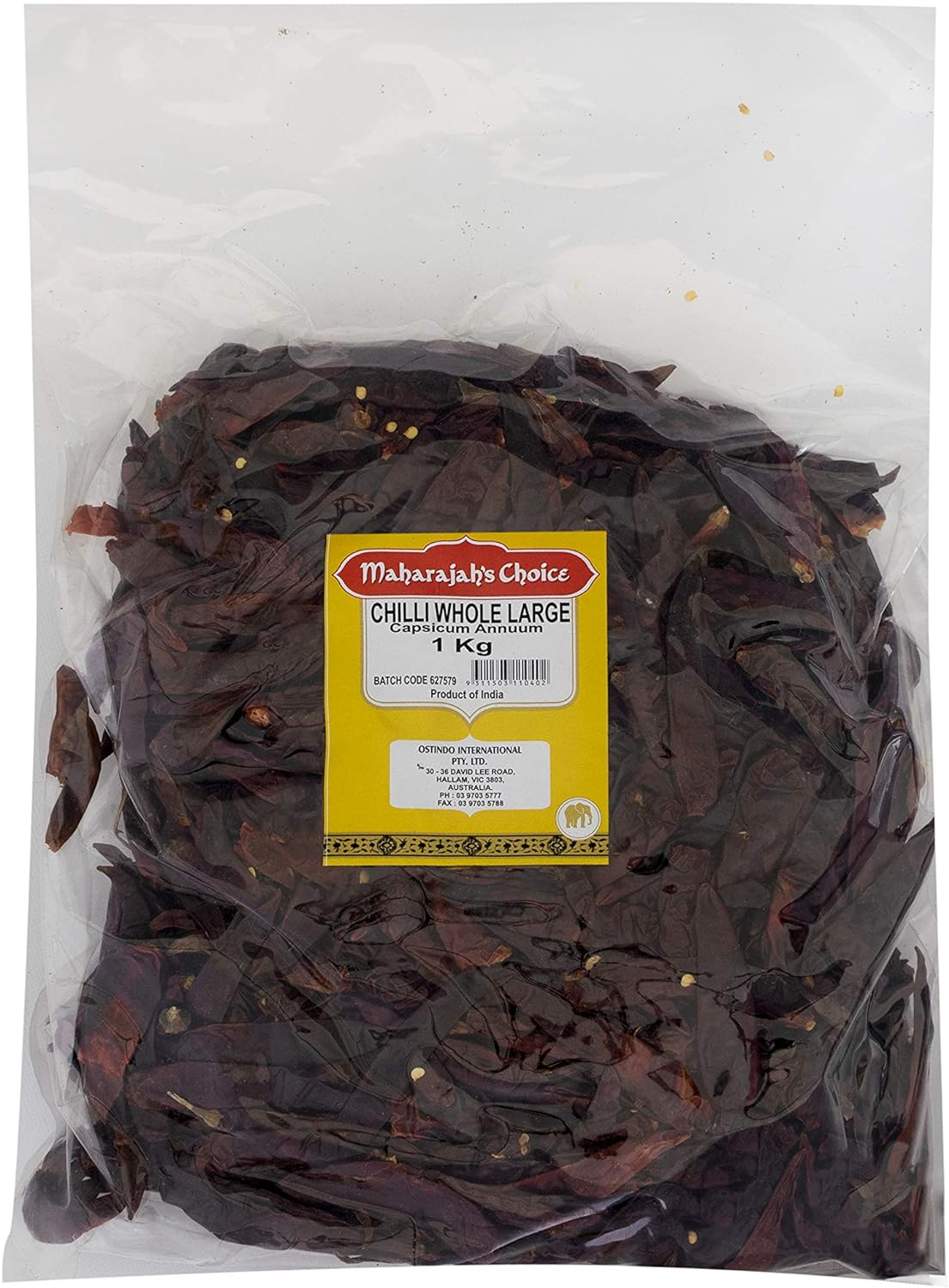 Maharajah'S Choice Spicy Whole Red Chilli, 1 Kg