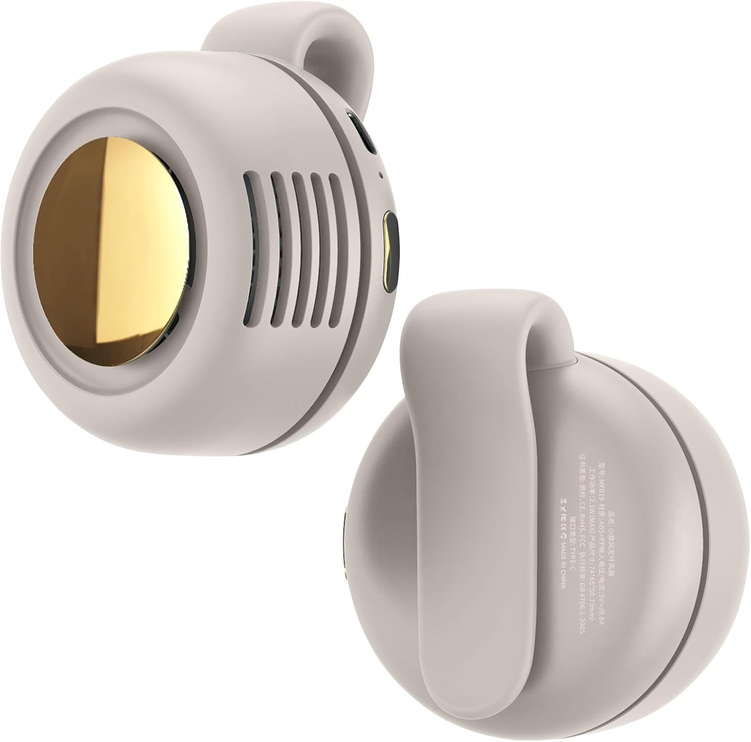 Lfcforldx Portable Electric Mini Bladeless Fan, Silent Mini Adjustable Clip-On USB Rechargeable Fan, 3-Speed Ultra-Quiet Personal Cooling Fan image number 1