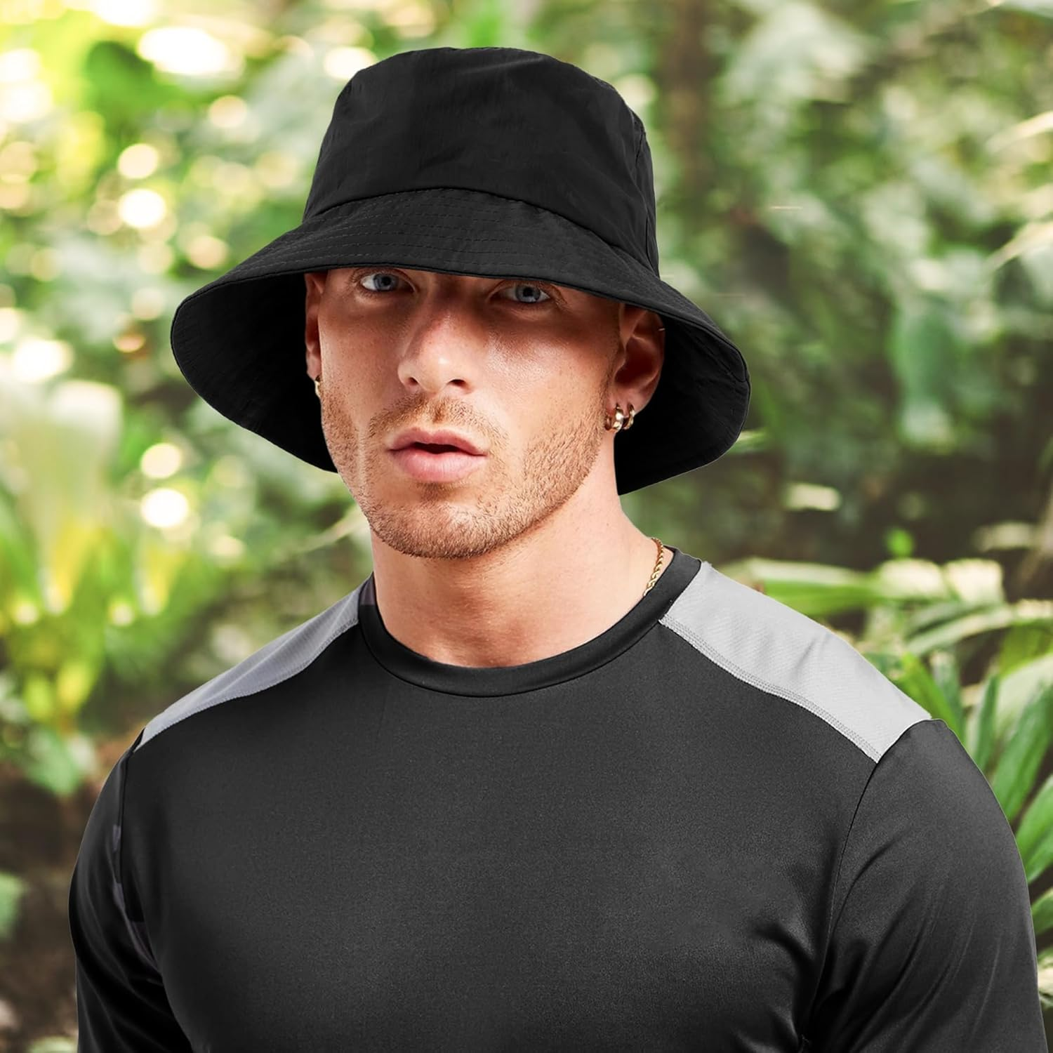 Bucket Hats for Men - Oversize L XL XXL Foldable Fisherman Sun Cap for Big Head Outdoor Travel Fishing Hiking image number 4