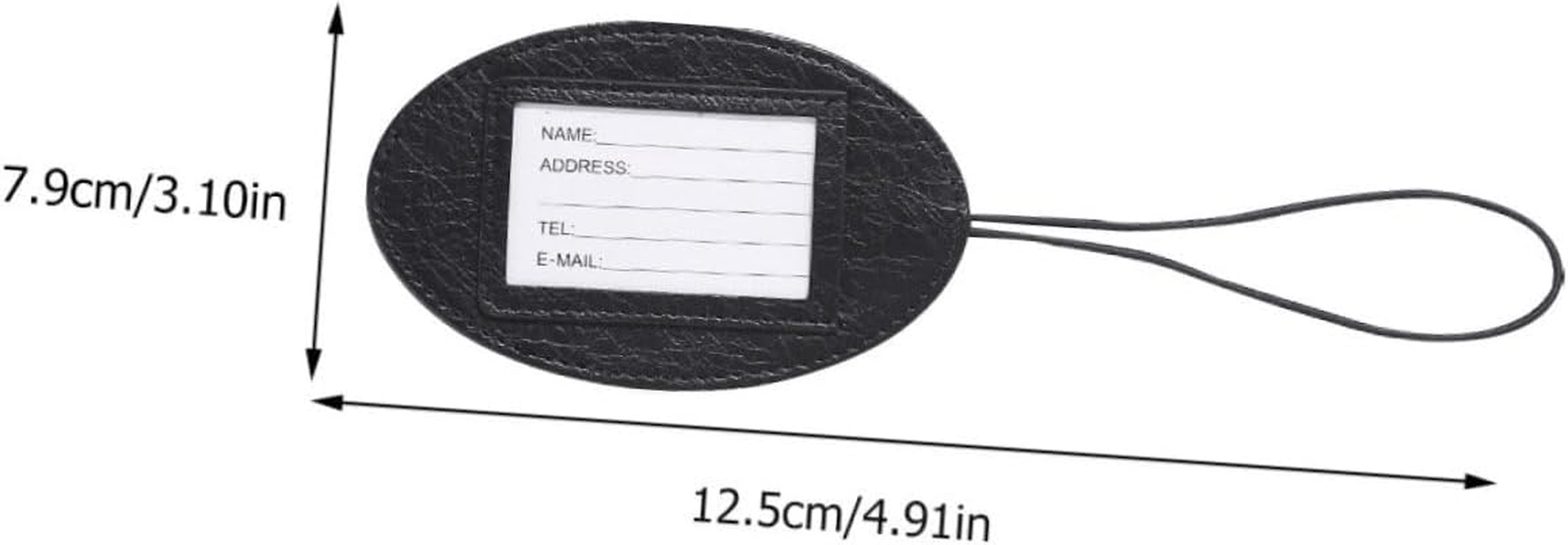 MOKKHNB 3Pcs Pu Leather Luggage Id Tags Cartoon Design Multifunctional Travel Bag Tags with Strap Portable Suitcase Identifiers for Air Travel Random Color