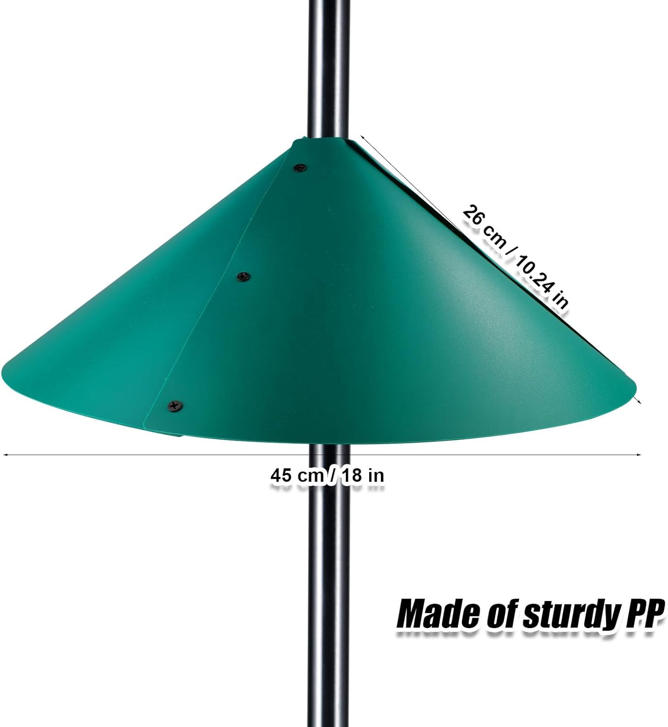 Squirrel Baffle for Bird Feeders, 18 Inch Large Plastic Wrap around Squirrel Baffle Squirrel Guards for Bird Feeders Bird House Guards for Outdoor Protect Hanging Bird Feeders (Green)