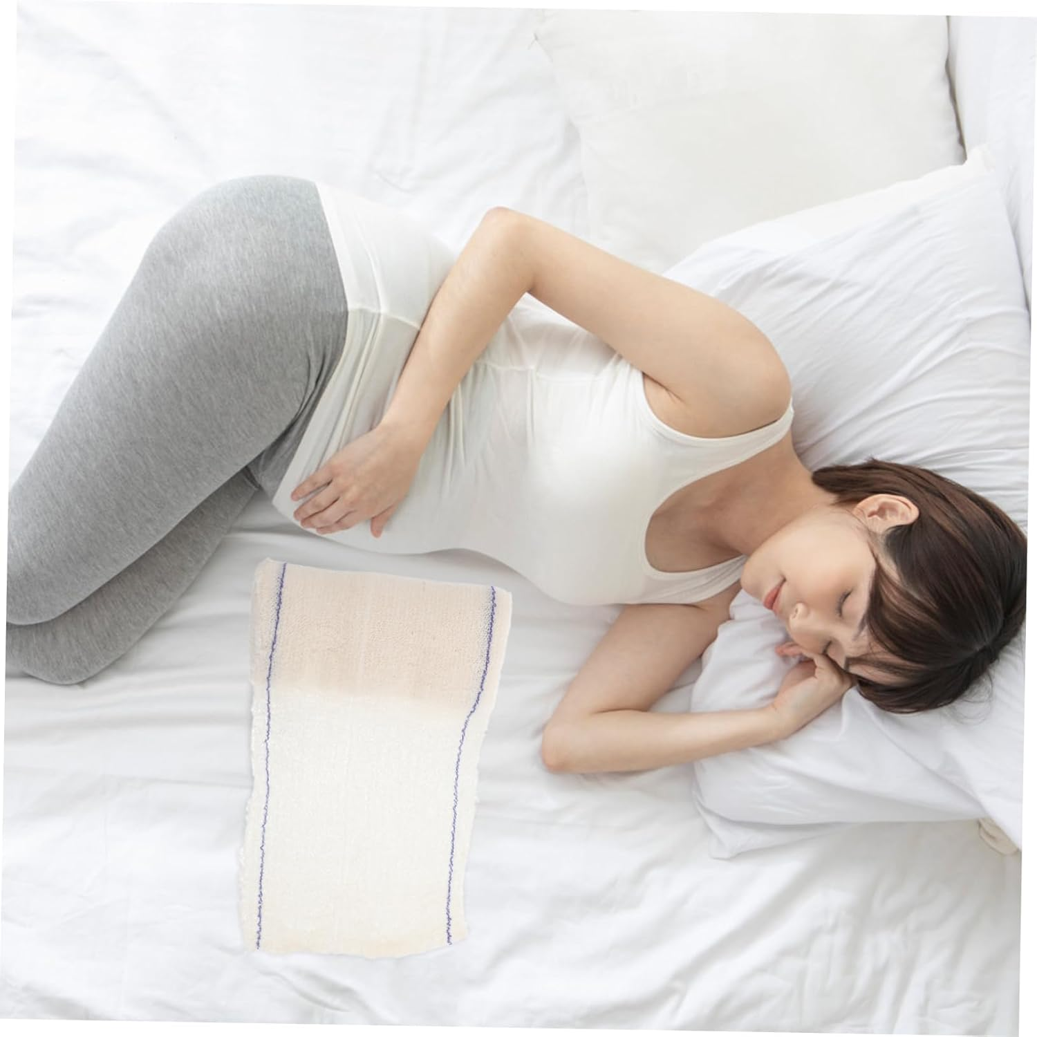 Support Band Breathable Chest Compression Wrap Belly Binder Postpartum Abdominal Binder Women Maternity Belt Hip Line Shaper image number 5