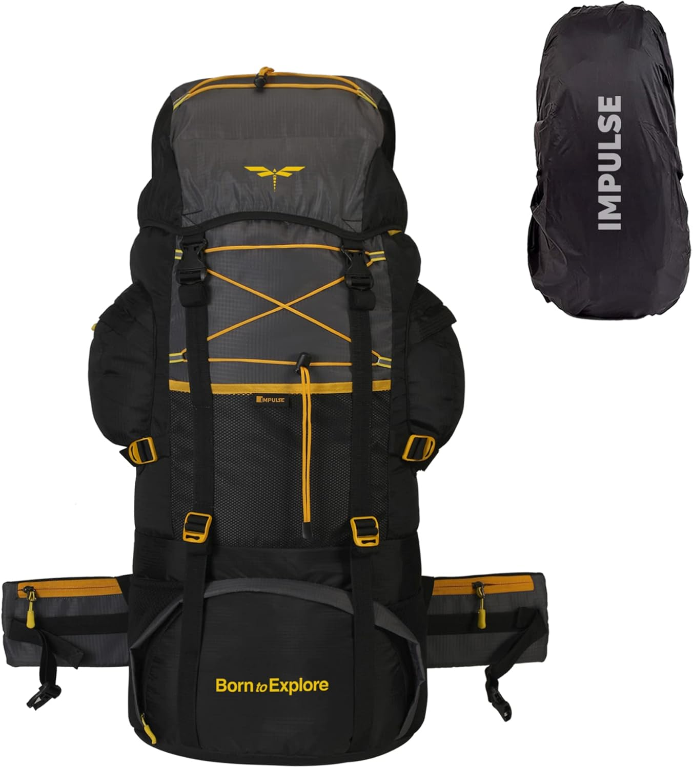 Impulse Rucksack Bags 75 Litres Travel Bag for Men Tourist Bag for Travel Backpack for Hiking Trekking Bag for Men Camping Thames Bag with 1 Year Warranty