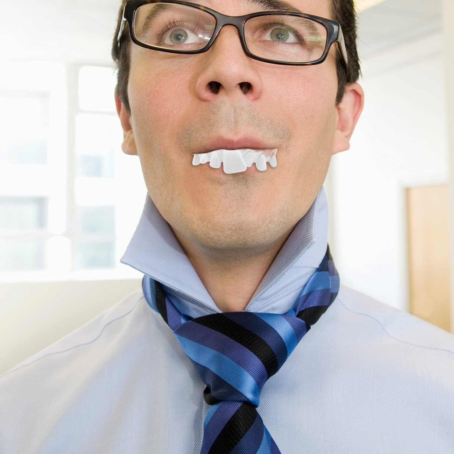 12 Rough Teeth Occlusion Teeth Ugly Dentures Halloween Vampire Dentures Masquerade Costume Party Gift Photo Props image number 2