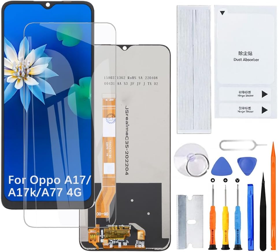 H&LYCYJ Display Screen for Oppo A17/A17K/A77 4G CPH2477 CPH2471 CPH2385 LCD Screen Replacement Assembly with Kit image number 3